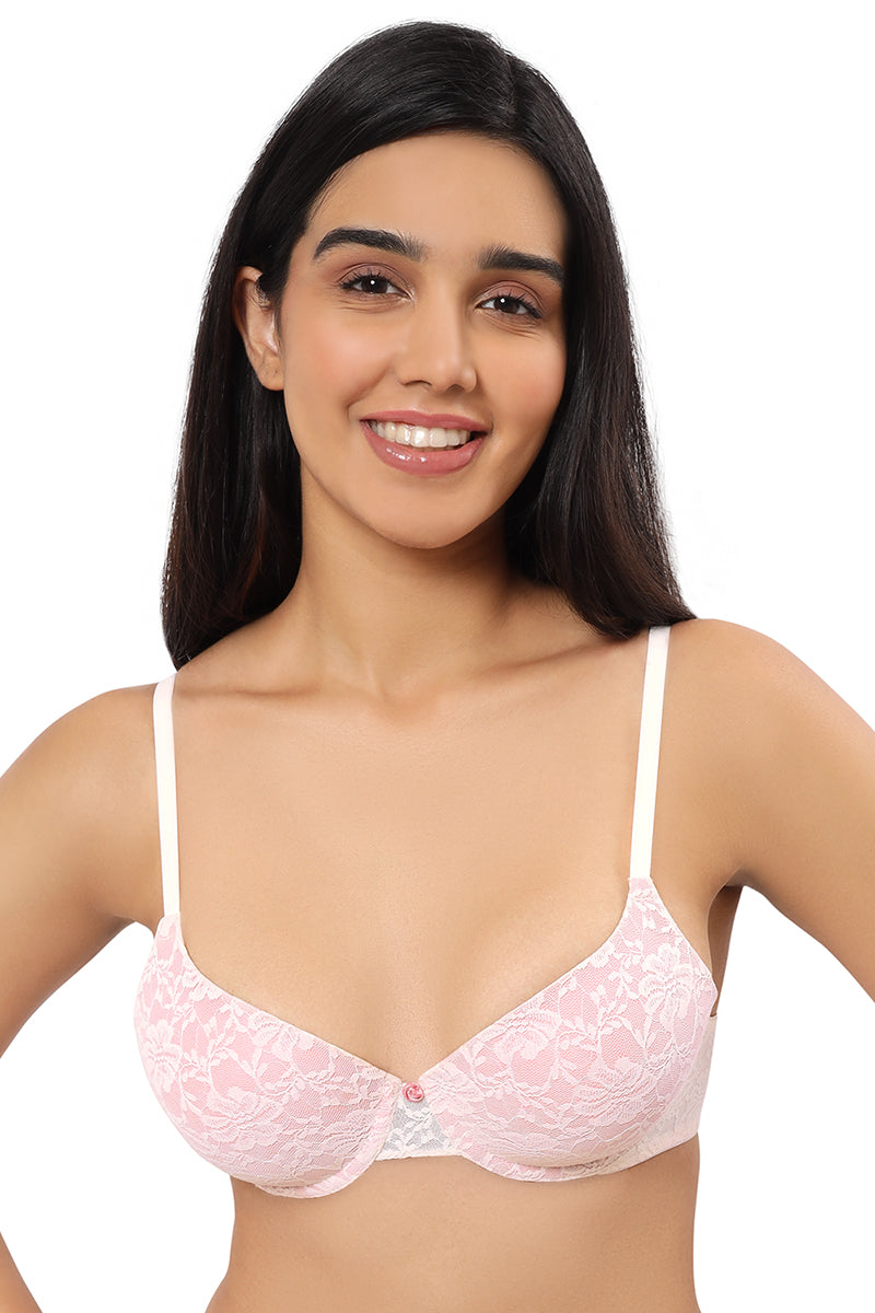 Floral Romance Lightly Padded Wired Full Coverage Bra - Angel W_Bridal