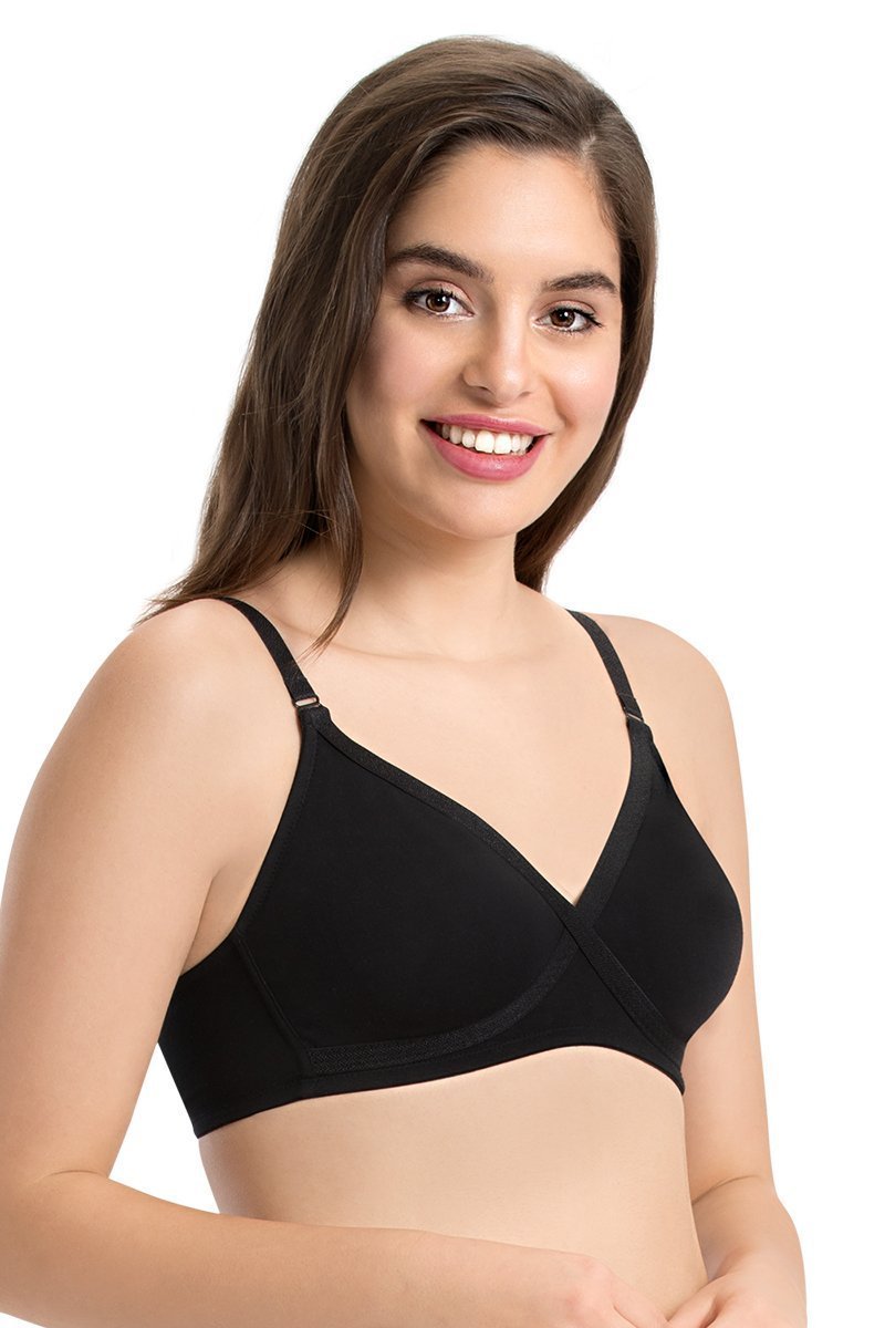 every de Non-Padded Non Wired Smoothing Crossover Bra - Black