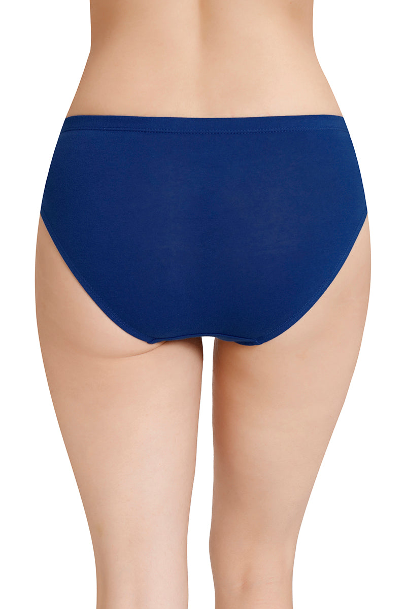 Inner Elastic Solid Mid Rise Bikini Panties (Pack of 3)