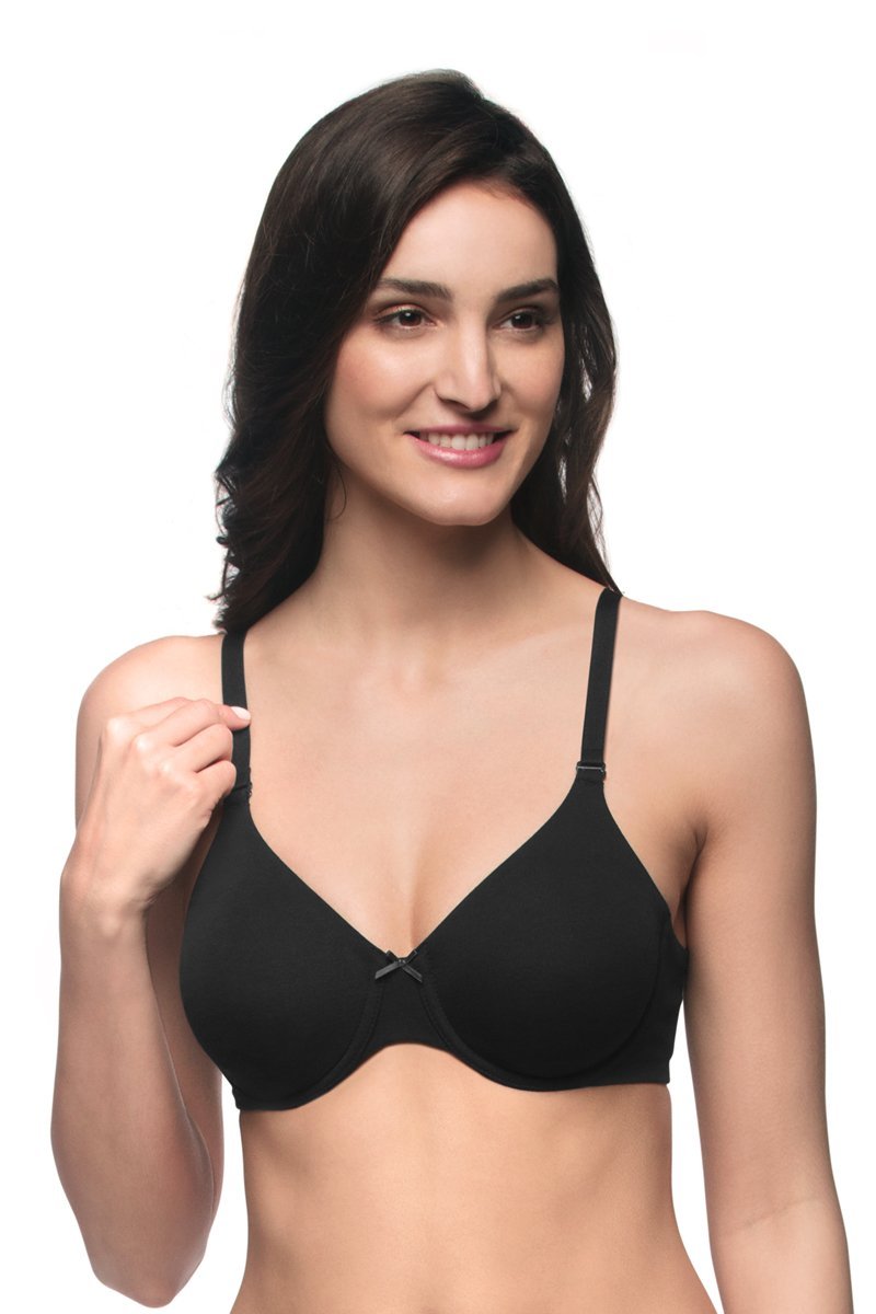 Cozy Comfort Non-Padded Wired Full Cover Bra - Black