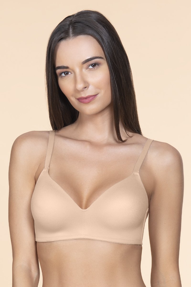 Contour Comfort Padded Non-Wired Bra - Sandalwood