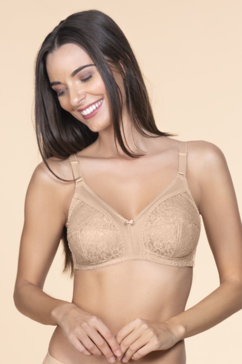 Lace Magic Non Padded Non Wired Bra - Sandalwood
