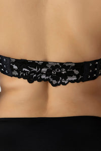 Femme Lace Padded Wired Multiway Bra - Black thumbnail 10