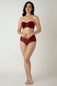 Femme Lace Padded Wired Multiway Bra - Biking Red thumbnail 12