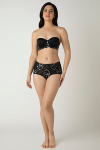 Femme Lace Padded Wired Multiway Bra - Black thumbnail 12