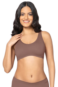 Invisi Ease Padded Non-Wired Slip-On Bra - Nutmeg - color option
