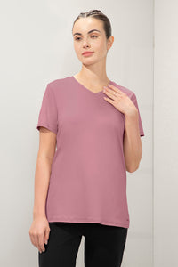Energize Short Sleeve V-Neck Active T-Shirt - Lilas - color option
