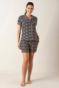 Sleep Shorts Set - Black Beauty Floral Print - color option