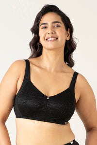 Mystic Poise Non-padded Non-wired Minimizer Bra - Black - color option