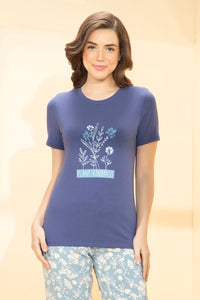 Scoop Neck Sleep Tee - Plant Kindness Print - color option