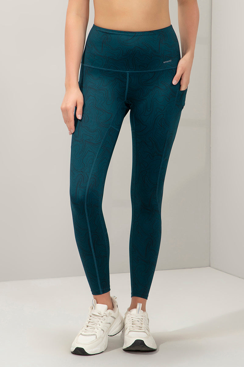 Flaunt Fashion Tights - Squigly Line Print