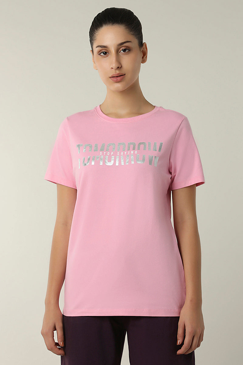 Essential Printed Tee - Pink Frosting - Image 1 of 6