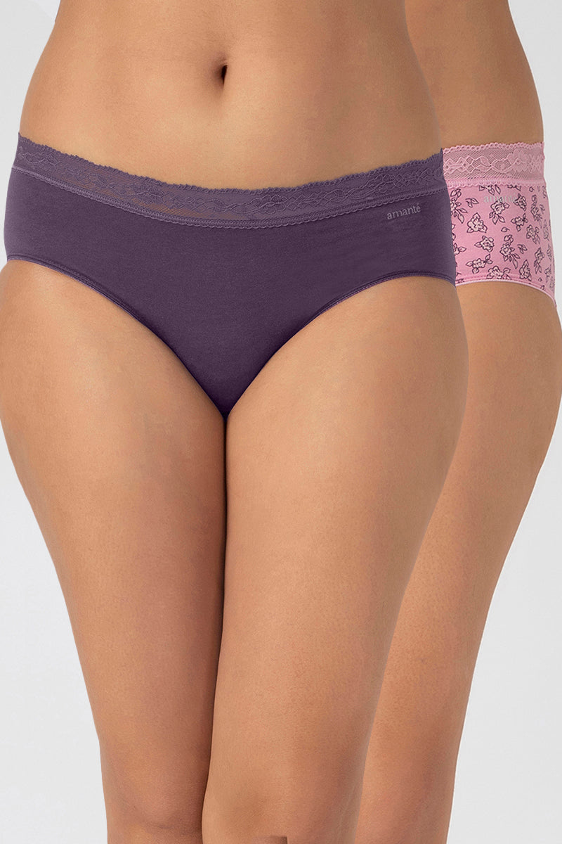 Lace Waistband Hipster Panty (Pack of 2 Prints & Colors May Vary) - Mixed Assorted - Image 5 of 10