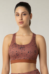 Energize Medium Impact Racerback Sports Bra - Abstract Active Print thumbnail 1