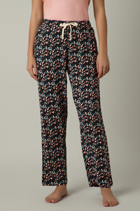 Full Length Pyjama Bottom - Black Beauty Floral Print - color option