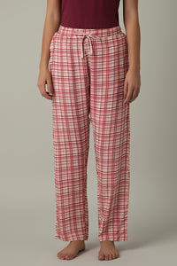 Full Length Pyjama Bottom - Blush Rose Check Print - color option