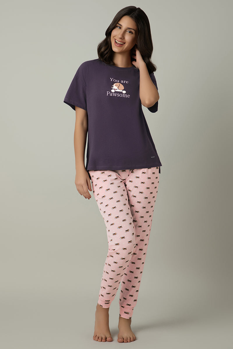 Sleep Joggers Set - Puppy Love Print - Image 1 of 6
