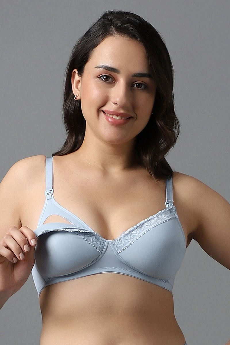 Padded Non-wired Maternity Bra - Celestial Blue - Image 1 of 5