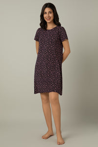 Comfort Sleep Dress - Polka Heart Print - color option