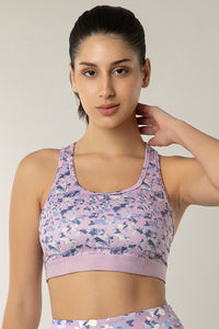 Energize Medium Impact Racerback Sports Bra - Digital Floral Print - color option
