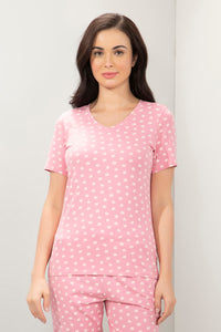 V-Neck Sleep Tee - Mellow Ditsy Print thumbnail 1