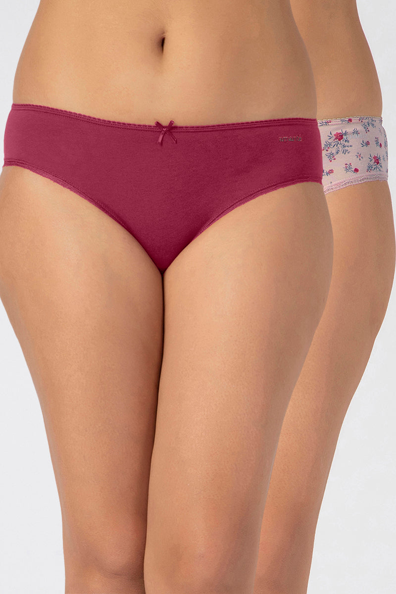 Lace Edge Bikini Panty (Pack of 2 Prints & Colors May Vary) - Mixed Assorted - Image 6 of 10