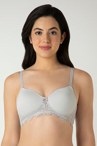 Lace Elegance Padded Non-Wired Bra - Micro Chip - color option