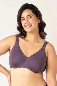Mystic Curves Non-padded Wired Minimizer Bra - Vintage Voilet - color option