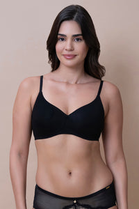 Breathe Bliss Padded Non-Wired T-Shirt Bra - Black - color option