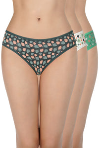 Printed Low Rise Assorted Bikini Panties (Pack of 3 Colors & Prints May Vary) thumbnail 1