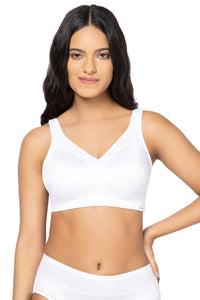 Elegant Support Non-Padded Non-Wired Bra - White thumbnail 1