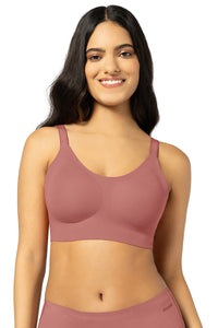 Invisi Breathe Non-Padded Non-Wired Cotton Bra - Brick Dust thumbnail 1