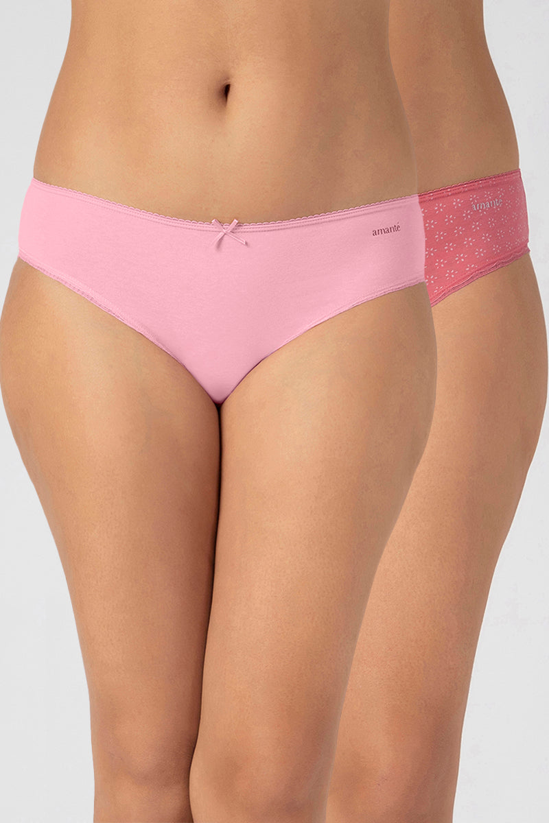 Lace Edge Bikini Panty (Pack of 2 Prints & Colors May Vary) - Mixed Assorted - Image 2 of 10