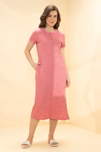 Lounge Laze Dress - Pink Abstract Print - color option