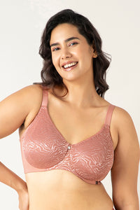 Mystic Elegance Non-padded Wired Minimizer Bra - Ash Rose - color option