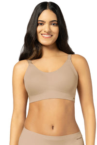 Invisi Breathe Non-Padded Non-Wired Cotton Bra - Hazelnut - color option