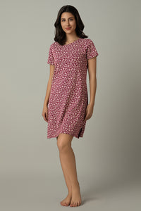 Comfort Sleep Dress - Two Tone Floral Print - color option
