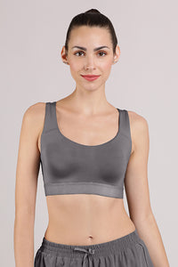 Elements Cotton Lined Low Impact Sports Bra - Volcanic Glass thumbnail 1