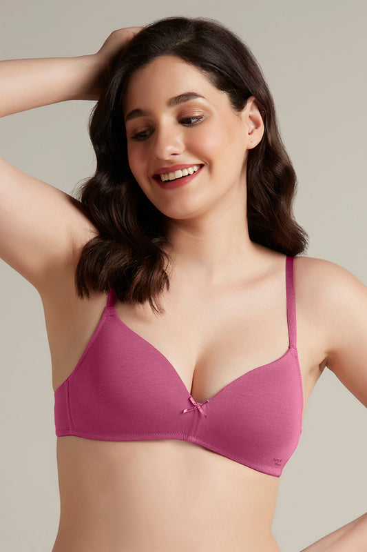 Smooth Style Padded Non-Wired Cotton Bra - Malaga