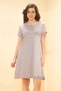 Comfort Sleep Dress - Purple Floral Print - color option