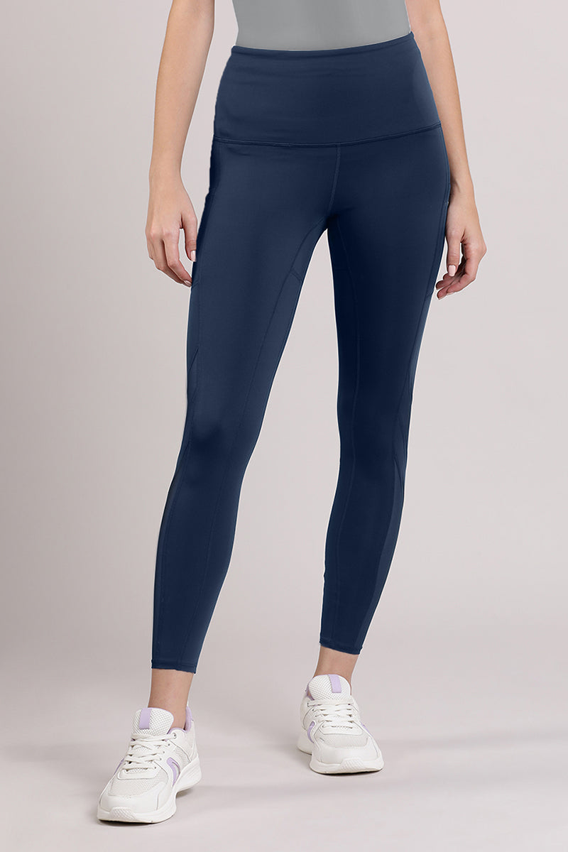 Energize Panelled Tights - Pageant Blue