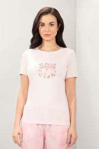 Scoop Neck Sleep Tee - Slay The Day Print - color option