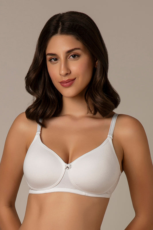 All Day Smooth Comfort Padded & Non-wired Bra - White