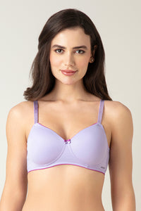 Casual Chic Padded Non-Wired T-Shirt Bra - Lavender thumbnail 6