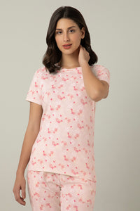 Scoop Neck Sleep Tee - Delicacy Floral Print - color option