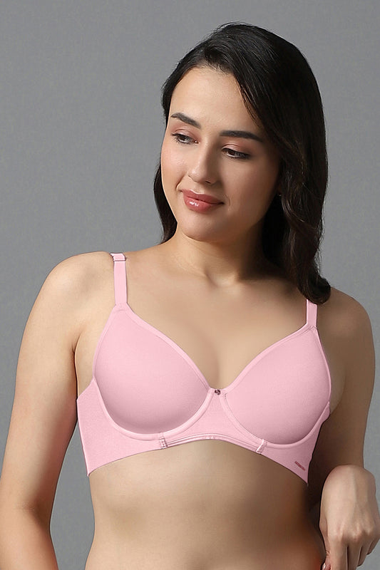 Airy Padded Wired Bra - Lilac Pink