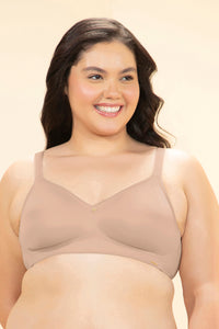Delight Comfort Non-Padded Non-Wired Minimizer Bra - Hazelnut - color option