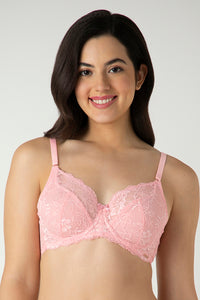 Luxe Support Non-Padded Wired Bra  - Rose Elegance - color option