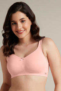 Dreamy comfort Non-Padded Non-Wired Cotton Bra - Impatiens Pink - color option