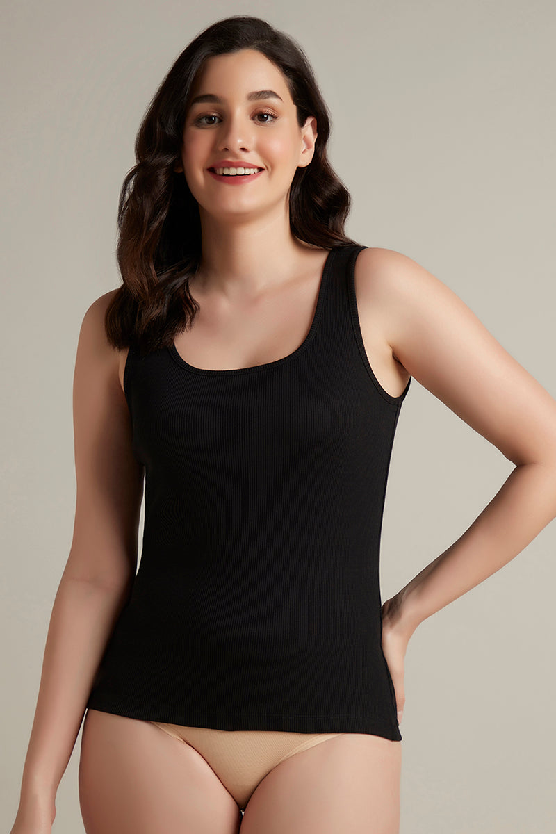 Rib Tank top - Black